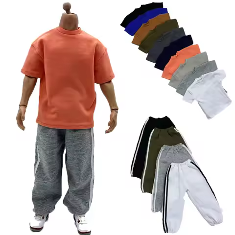 12 Colors 1/6 Scale Male Loose Shirt Casual Pants Sport Trousers for 12 Inches Hot Toys Ph TBLeague 