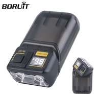 BORUiT EDC Portable Mini Flashlight Battery Level Display Type-C Rechargeable Torch with Clip