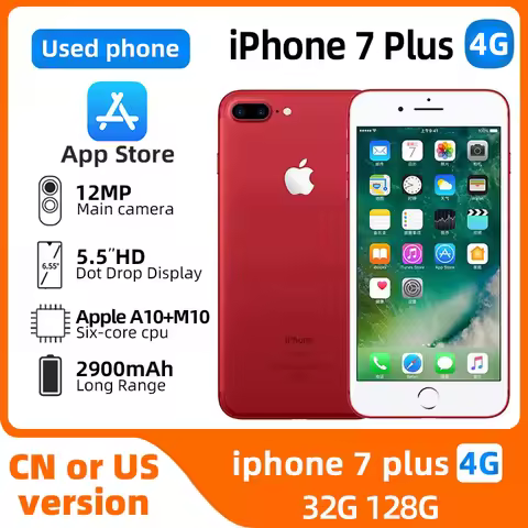 Apple iPhone 7 Plus 4G LTE Retina HD 1920x1080px 5.5inch CPU Apple A10+M10 coprocessor 12MP camera 2