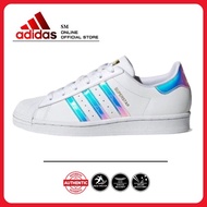 【100% Authentic】adidas Originals Superstar White blue powder Men and women shoes Casual sports shoes