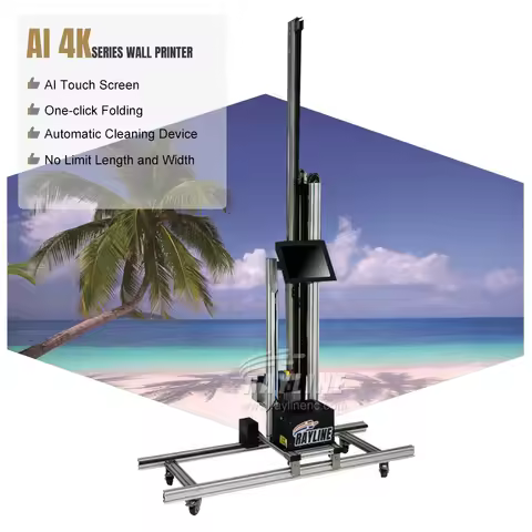 Rayline AI 4K Wall Printer Machine Portable 3D UV Vertical Direct to Wall Printing Machine Glass Woo