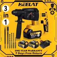 KEELAT KWHD001 Rotary Hammer Drill Driver 800W Impact Drill Cordless Hammer Impact Drill 3 Mode Can Drill Cement Boards