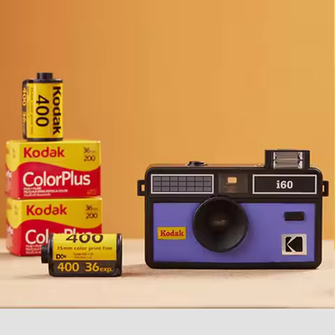 KODAK i60 Camera 35mm Film Camera Reusable Film Camera With Flash Light Blue/Yellow/Bud Optional 135