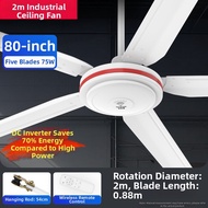 ZUANSHIPAI | Remote Control DC Inverter Large Industrial Ceiling Fan 80 Inch
