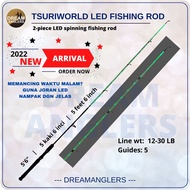 [2022 NEW ARRIVAL] TsuriWorld LED 12-30lb 5'6" (5 kaki 6 inci | 5 feet 6 inch) Spinning Fishing Rod