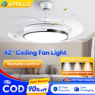 Ceiling Fan With Light Fan Kipas siling Ceiling Fan Light Invisible Fan Light AC Motor for living ro