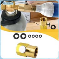 [mojotorw7] CO2 Cylinder Refill Adapter TR21-4 to CGA320 Bottle Adapter with Quick Connect Soda Make