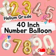 [SG Instock] Helium Inflatable 40 Inch Giant Number Balloon Helium Grade Birthday Balloon for Party 