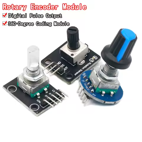 360 Degrees Rotary Encoder Module Rotary Potentiometer Analog Knob Module for Arduino KY-040 RV09 Ro