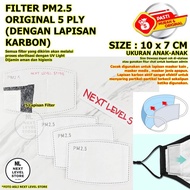 Refill Filter Masker PM 2.5 Tomo Kain N95 Mask Hepa 10x7 cm Size Anak