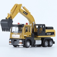 Concrete Truck Excavator Skyhawk Engineering Vehicle Simulation Alloy Car Model Sound Light Pull Back Children's Toy Ornaments Gifts