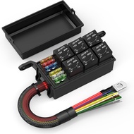 12V Relay 6Road Relay Fuse Box Pre-wired Waterproof Relay Box6Road Fuse Relay