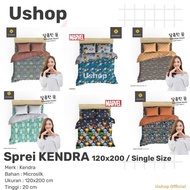 KENDRA Bed Sheet Size 120x200 Single/ Pine white cactus Motif