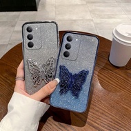 For Realme C75X C75 14X 15 Pro 14T C71 C73 Case with Cute Butterfly Stand Luxury Slim Gradient Clear