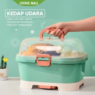 LIVING MALL Baby Milk Bottle Drying Rack With Lid Multifunction C21 Baby Supplies Storage Container