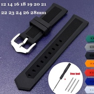 Silicone Watch Band for Rolex Water Ghost 18mm 20mm 22mm 24mm Watrproof Rubber Bracelet for Seiko Wrist Strap