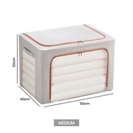 [Any 3 $18] clearance sale 100L/66L Wardrobe Organiser Clothes Organizer Closet Organiser Clothes Storage Fabric Storage Box With Steel Frame Cabinet Side Bag with Zip