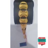 Grosir Gelang emas asli kadar 875 model mahkota india, emas dubai