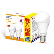 ADATA威剛13W高效能LED球燈泡-黃光(2入) AL-BUA60C4-13W30/2