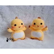 (Chiicraft) Amigurumi Nailong | Nailong knitted doll | Handmade Handmade | Yellow Dino Nailong