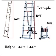 Ecohome Multifunction Telescopic Ladder 3.1m+3.1m (10FT)