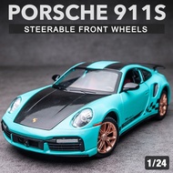 1:24 Porsche 911 Turbo S Car Model Alloy Diecast Toy Vehicle Auto Truck Toys Car Christmas Present