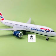BRITISH AIRWAYS BOEING 787 AIRCRAFT MODEL BEAUTIFUL STANDARD TYPE 1 WITH WHEELS (FULLBOX)
