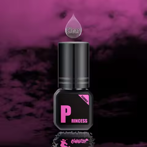 Glesum Eyelash Glue Clear Princess 1s Dry Oil And Water Resistant Retention time 7-9 Weeks Soft Eyel