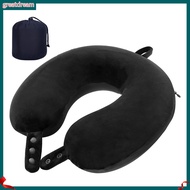 greatdream|  Neck Curve Support Pillow Memory Foam Neck Pillow Comfortable Memory Foam U-shaped Travel Pillow with Adjustable Neck Support and Storage Bag Skin-friendly for Southea