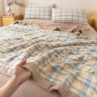 Cool bed blanket summer cotton air conditioner quilt light and breathable cotton quilt quilted cover