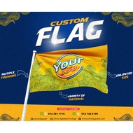 Bendera Custom Flag - 2 X 4 FEET I Fast Shipping I Kualiti Terbaik I Custom Size I Siap & Dihasilkan