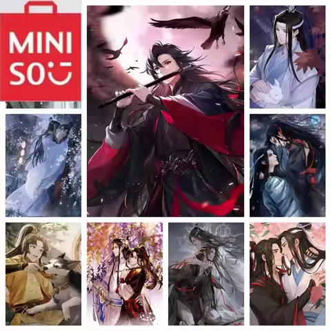 MINISO Mo Dao Zu Shi Anime 5d Diamond Painting Art Chen Qing Ling Wei Wu Xian Lan Zhan Cartoon Cross