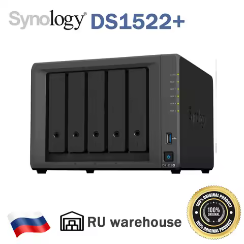 Synology DiskStation DS1522+ 8GB 5-Bay NAS Enclosure 100% Authentic Brand New Original (Diskless)
