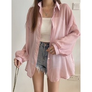 💥[A334] Áo KHOÁC sơ mi nữ LỤA PHOM DÀI RỘNG nữ mỏng vải voan thời trang Quảng Châu chống nắng - L2M
