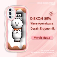 Jinouwe OPPO Reno 2Z 3 4 4F 5 5K 6 7 8 8T 7Z 8Z 9 F21 S A1 Pro 5G 4G Phone Case BT21 Baby BTS RJ 3D 