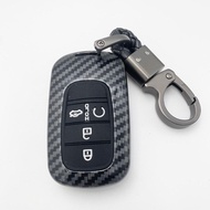 เคสกุญแจรถยนต์ทำจากคาร์บอน ABSเคสกุญแจรถยนต์สำหรับ HONDA CIVIC Accord Vezel Pilot CRV Freed 2021 2022อุปกรณ์ตกแต่งรถยนต์
