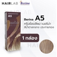 พร้อมส่ง - Berina A5 เบอริน่า A5 สีย้อมผม สีน้ำตาลกลางประกายทอง ยาย้อมผม ปิดผมหงอก ปิดผมขาว ครีมเปลี