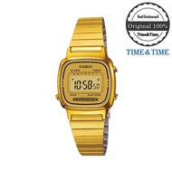 Time&amp;Time นาฬิกา Casio Standard นาฬิกาข้อมือผู้หญิง สีทอง สายสแตนเลส รุ่น LA670WGA-9DF (ประกัน CMG)