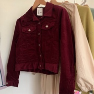 [V's Day] Wine velvet Corduroy Jcket
