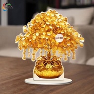 chulisia 2D Flat Money Tree Acrylic Sign Desktop Ornament for Bedroom Living Room