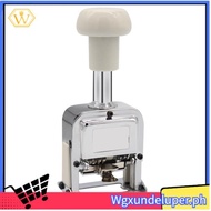 【W】1Set Automatic Coder 4Digit Number Machine Quick-Drying Ink Black Metal