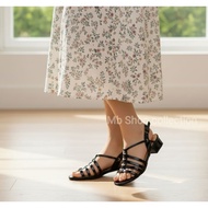 Women's Sandals 3 cm Heel Strap Sandals SN027 Black