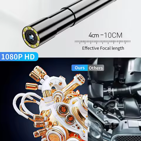 Industrial Endoscope 1080P Digital Borescope Inspection Camera 8mm IP67 Waterproof Sewer Camera with
