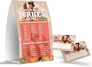 What's Your Turkey Name Game, Christmas Party Games for School Classroom Children Activities, 1 Sign
