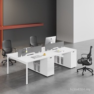 Staff Four-Person Line Position Work Position Combination Table Chair Card Holder Staff Office Furni