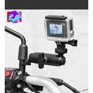 Go pro gopro side mirror mount bracket stand 360°motorcycle universal