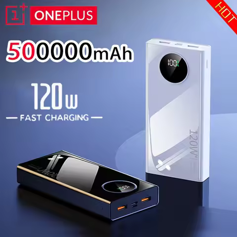 Oneplus 500000mah 120W Power Bank Super Fast Charging Portable Power Bank High Capacity External Bat