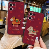 Oppo Reno7 / Reno 7 4G / Reno 7 5G case with Horse print CNY Lucky Horse for luck and fortune