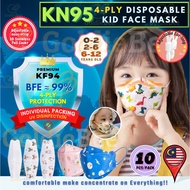 KF94 Korea Version 4ply Kid Face Mask 10PCS 4 layers 3D Disposable Children Face Mask 4D Design KN95