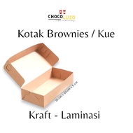 10pcs Laminated Kraft Cake Brownies Box
